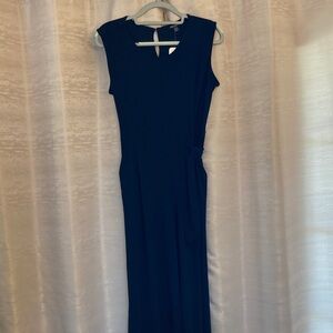 Nina Leonard Navy Jumpsuit with Side Tie size Medium NWT Kohl’s